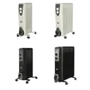 Mobiler Ölradiator, schwarz, 7 Rippen