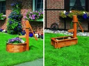 Holztrog 70 cm mit Holzschwengelpumpe