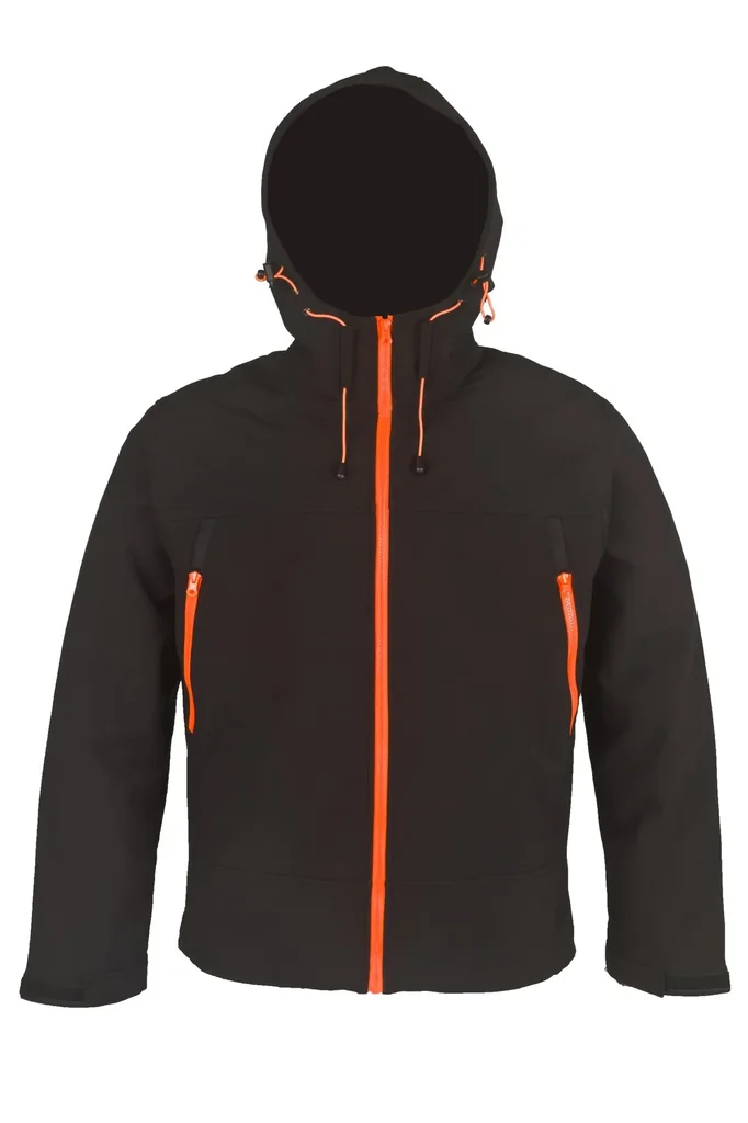 Softshelljacke, Farbe schwarz-orange, Größe 3XL