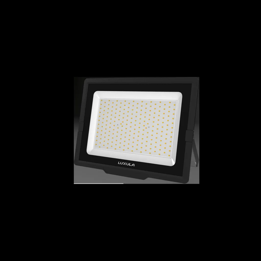 LED-Fluter in schwarz bietet 200 W, 4000 K (neutralweiß), 20000 lm & IP65 Schutz