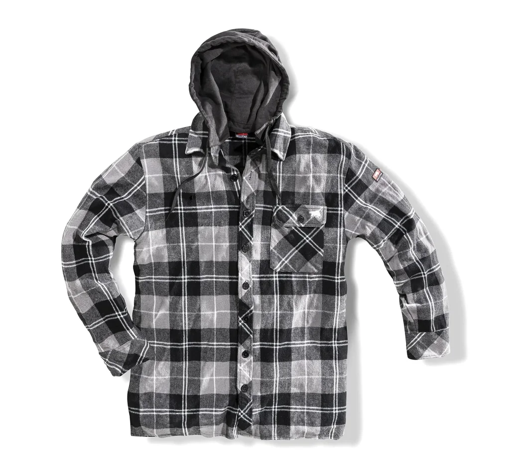 Kapuzenhemd TEXAS, schwarz-grau, Gr. XXL