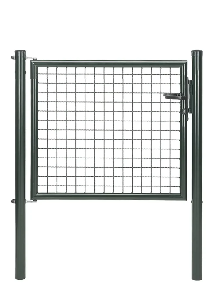 Wellengitter-Einzeltor mit Zubehör, anthrazit-metallic, Breite 100 cm, Höhe 150 cm