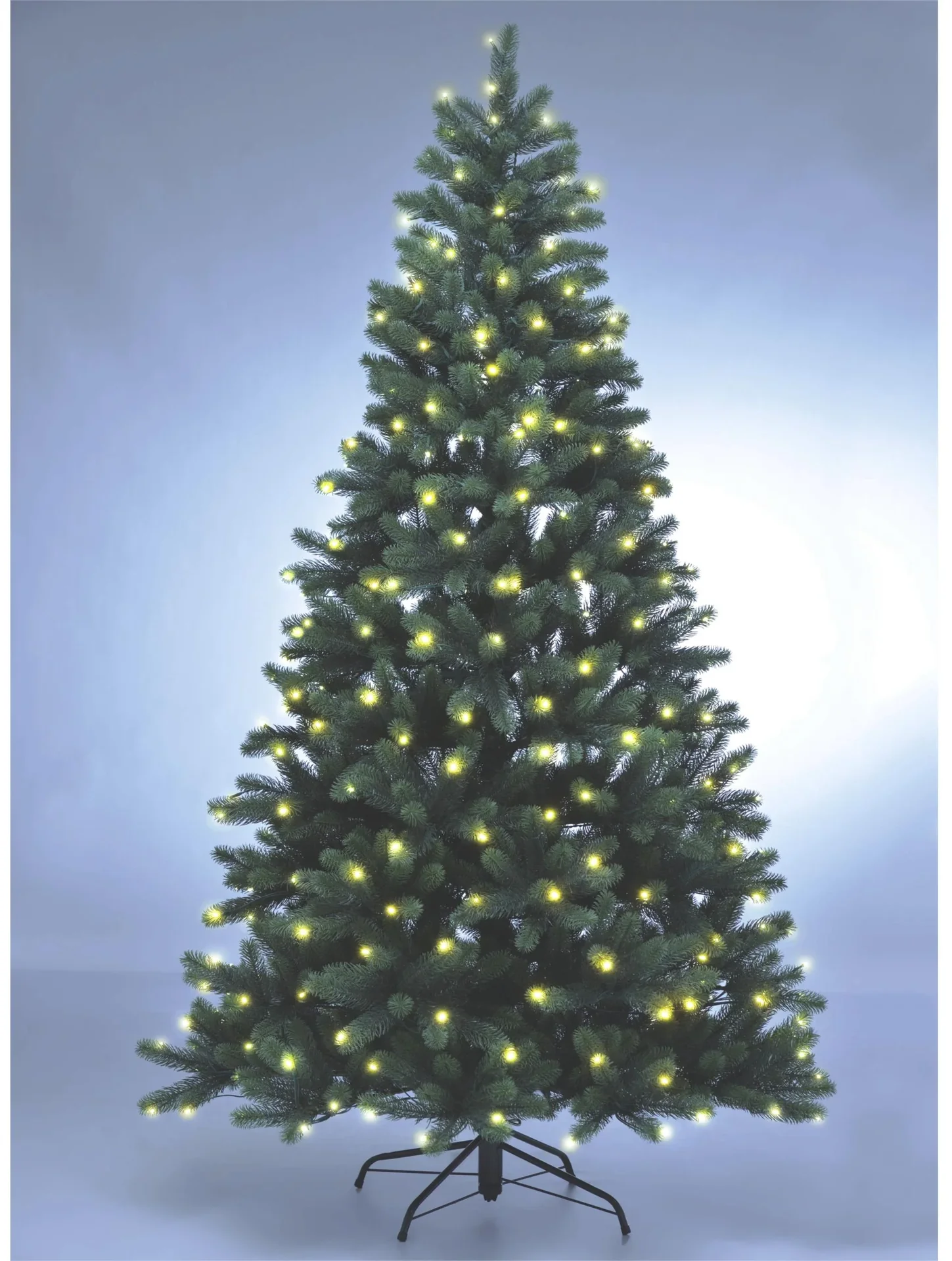 Weihnachtsbaum mit Lichterkette, 312 LEDS, H 210, inkl. Standfuß