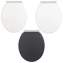 WC-Sitz Morra Weiß glänzend, Universalform, aus massivem MDF