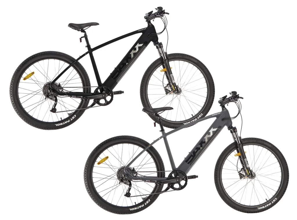 Unisex Mountain E-Bike, 27,5 Zoll, Rahmenhöhe 47 cm, 9-Gang Kettenschaltung, Blaugrau, Garmisch