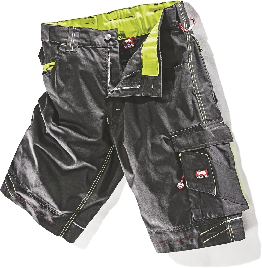 Arbeitsshort ULTRA schwarz-lime, Gr. 48