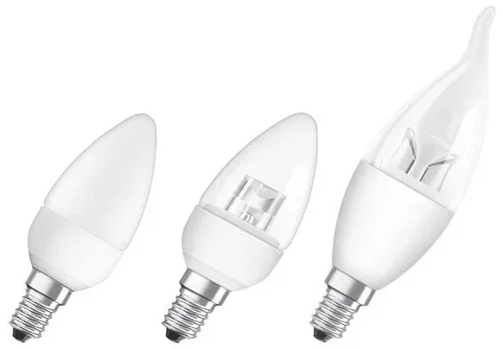 LED STAR Kerze mit 7,5 Watt, E14, warmweiß, matt