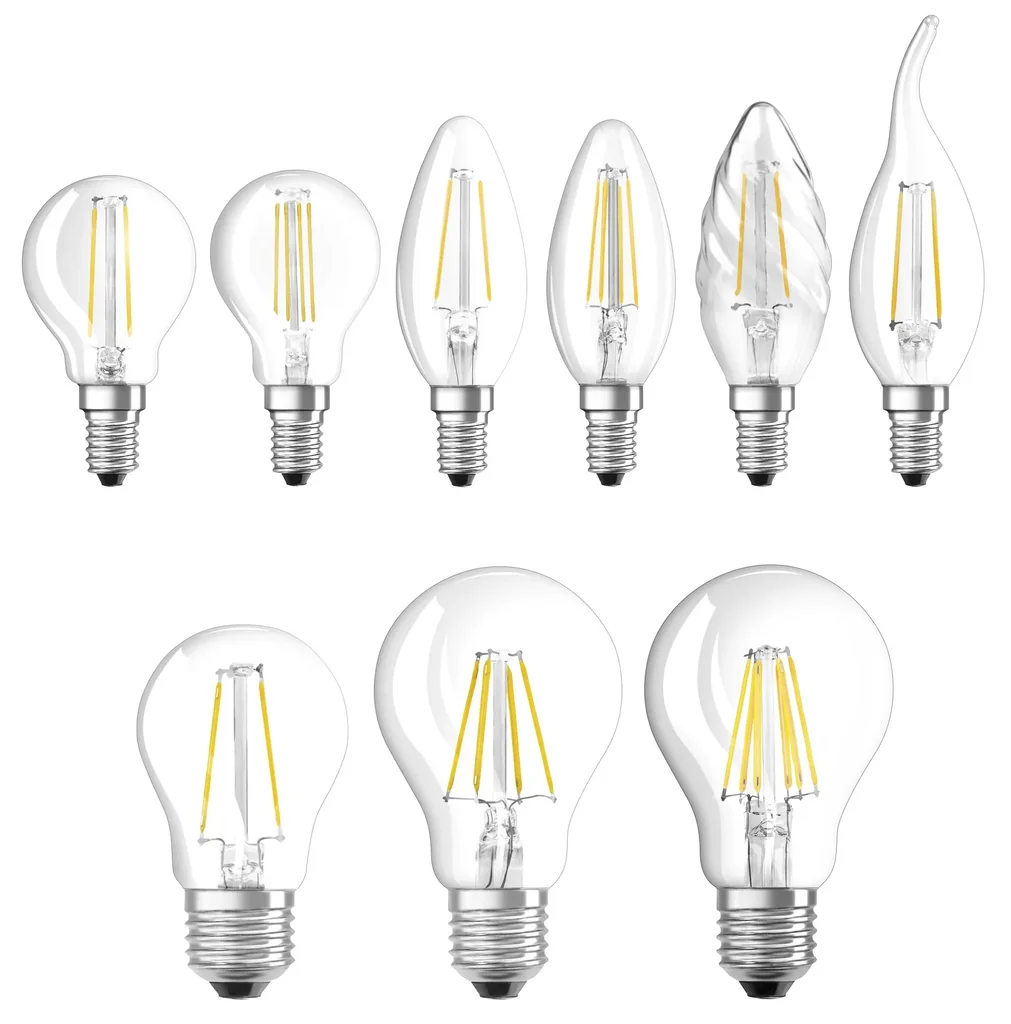 LED STAR FILAMENT Lampe mit 4 Watt, E27, kaltweiß, klar