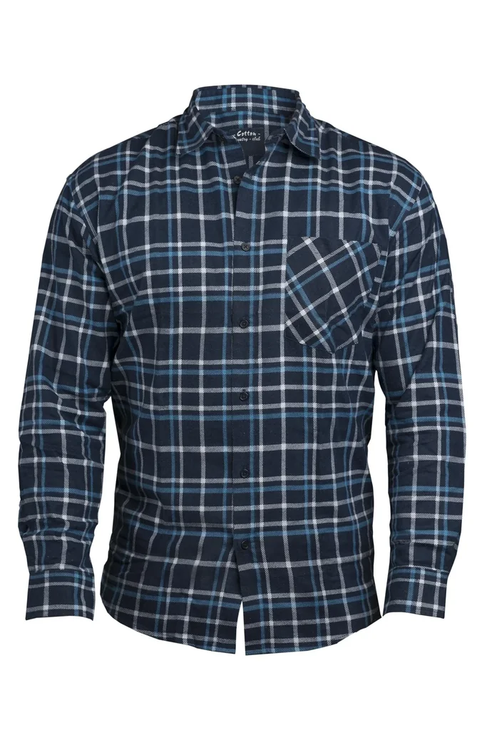 Flanellhemd kariert, Länge 85cm, Gr. 45/46, farblich sortiert