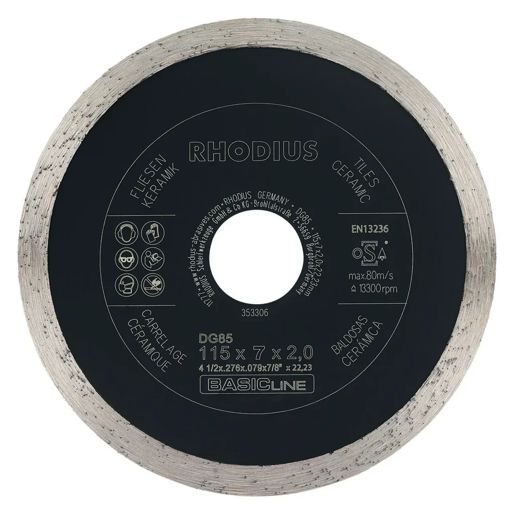 Diamanttrennscheibe Fliesen & Keramik DG85 TILES, 115 x 7 x 2 x 22,23 mm