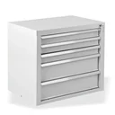Schubladenschrank / Werkzeugschrank mammut, 5 Schubladen, RAL7035
