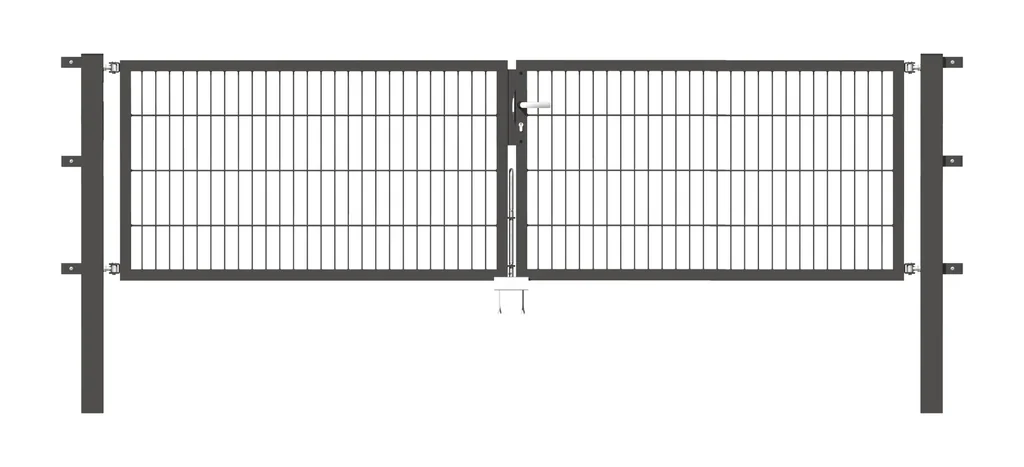 Doppeltor-Set Flexo inkl. Pfosten 3 x 0,8 m anthrazit