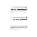 6fach Steckdosenleiste mit Kombistecksystem