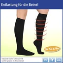 Stützkniestrümpfe Energy LYCRA, schwarz, Größe 43 - 46, 1 Paar