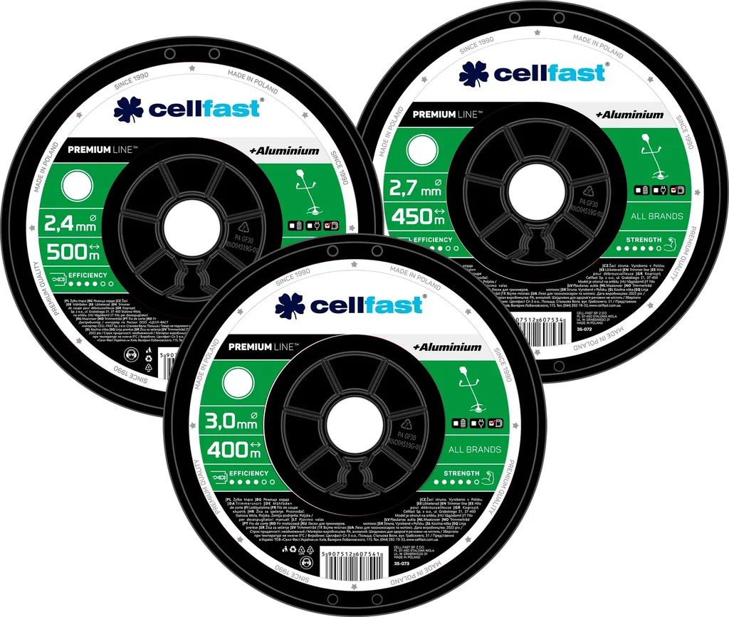 PREMIUM Mähfäden auf Spule 2,4  mm x 500 m Rund