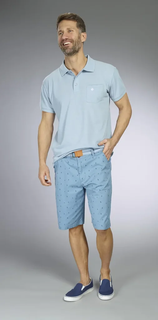Shorts mit Druck, Farbe aqua, Gr.M