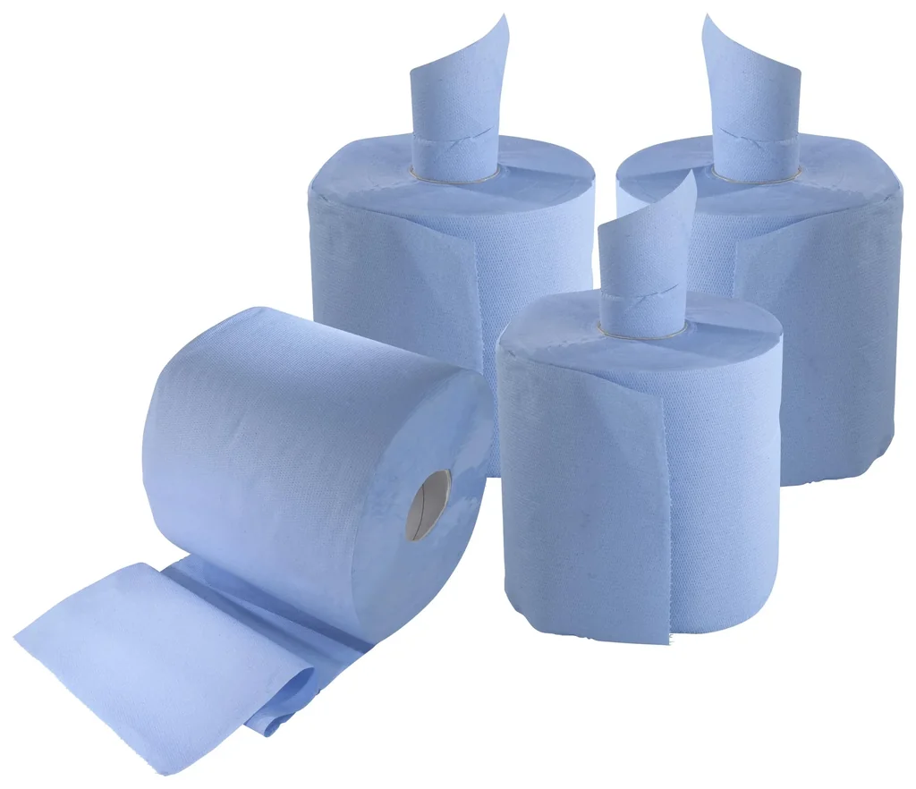 Blaue Putzrollen, 4 Stück
