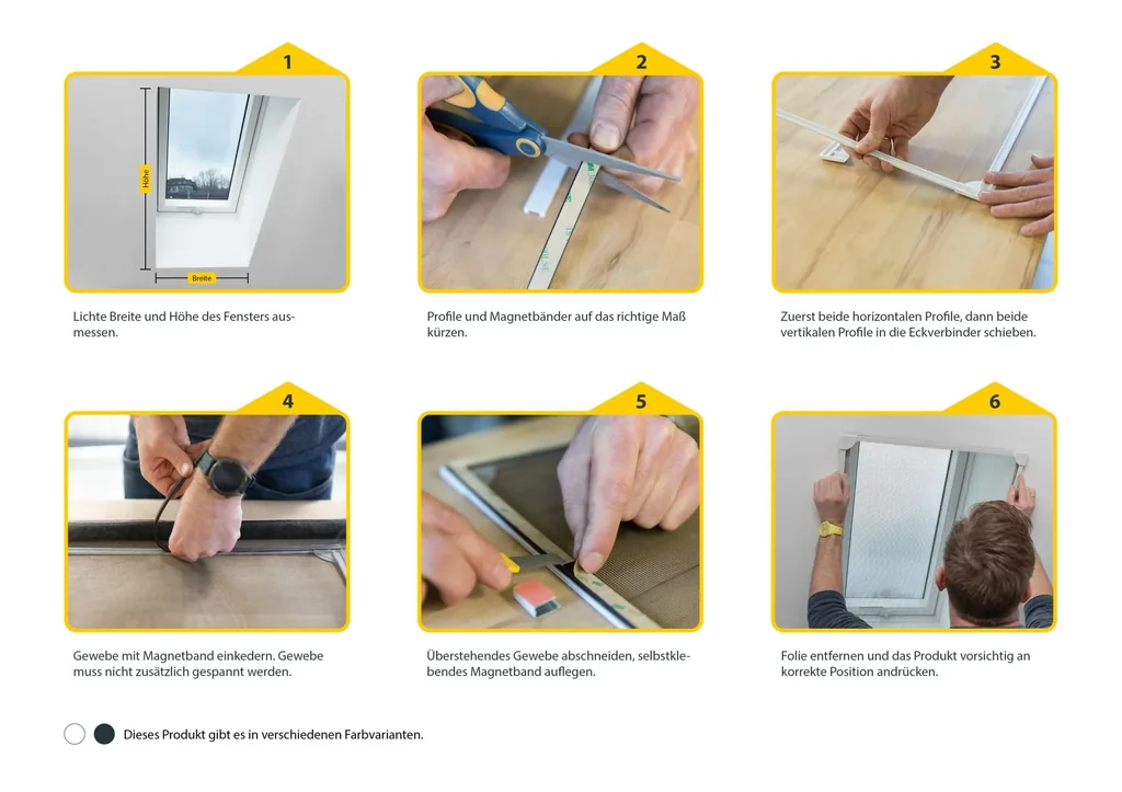 Fliegengitter-Magnetrahmen mit Fiberglasgewebe, Farbe anthrazit, 100 x 120 cm