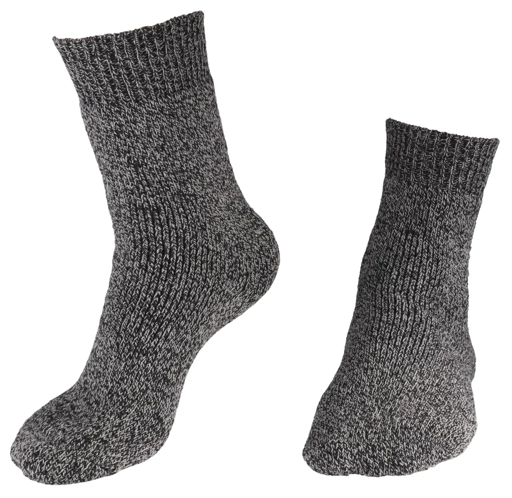 Outdoor Socken im 3er Pack, schwarz meliert, Größe 39/42