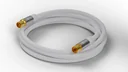 TV Antennenkabel 135 dB, 4x geschirmt, 10 m, Weiß, - vergoldet, Koax-Buchse > Koax-Stecker (70325)