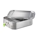 Hochwertige langlebige Edelstahl Lunchbox/Brotdose 1,4L inklusive Trennwand / auslaufsichere Frischhaltedose / Bento Box