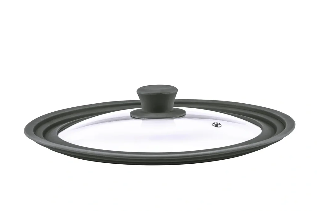 Universal - Glasdeckel mit Silikonrand für 24/26/28cm