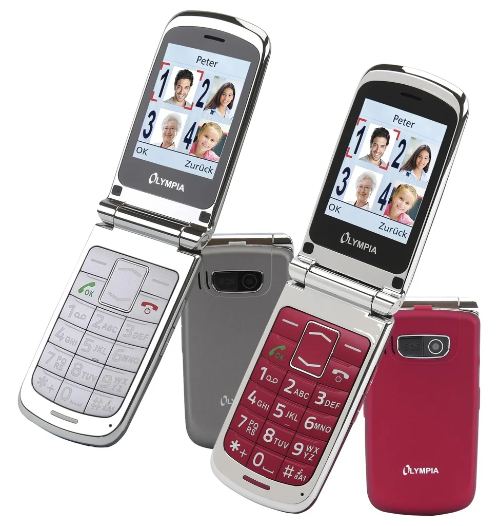 Großtasten Klapphandy in rot