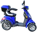 E-Scooter 4 Räder blau - 20 Ah Li-Io Akku - 25 km/h - Seniorenmobil