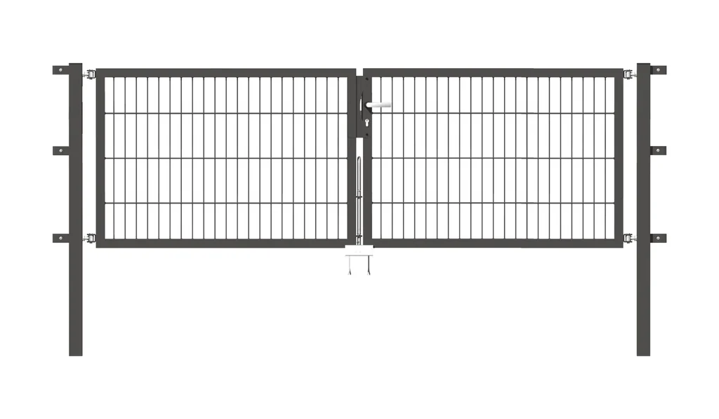Doppeltor Flexo mit Zubehör, anthrazit, Breite 250 cm, Höhe 120 cm, PF: 60x60 cm