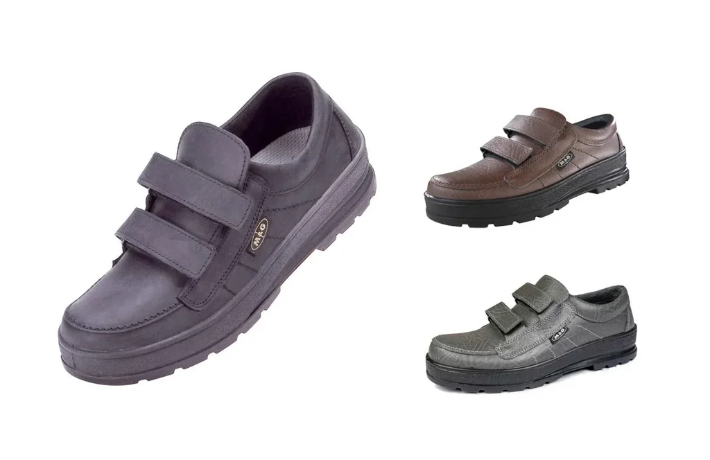 Freizeit- u. Wanderschuh mit Klettverschluss, Farbe braun, Gr. 42