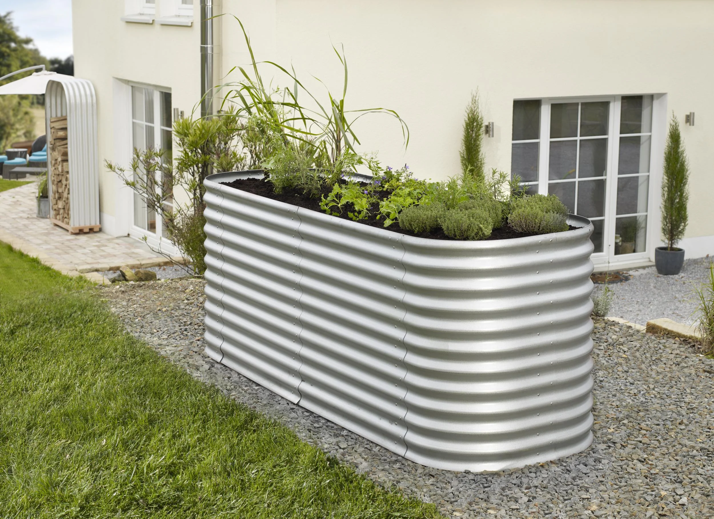 Hochbeeterweiterung Stretched 858, Farbe granit