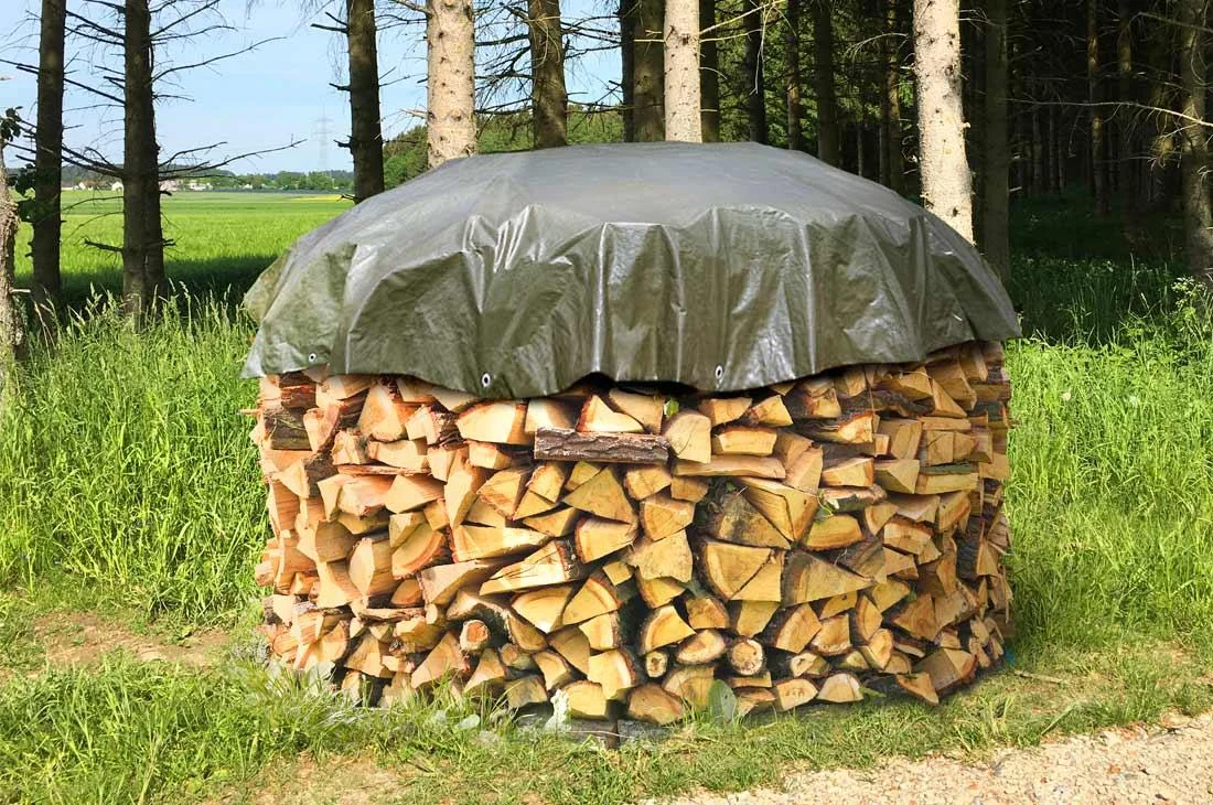 PE-Abdeckplane PolyTarp® 210 , Ø 4 m rund