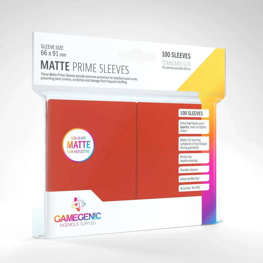 Matte Prime Sleeves Black - 100 Stück Kartenhüllen 66 x 91 mm