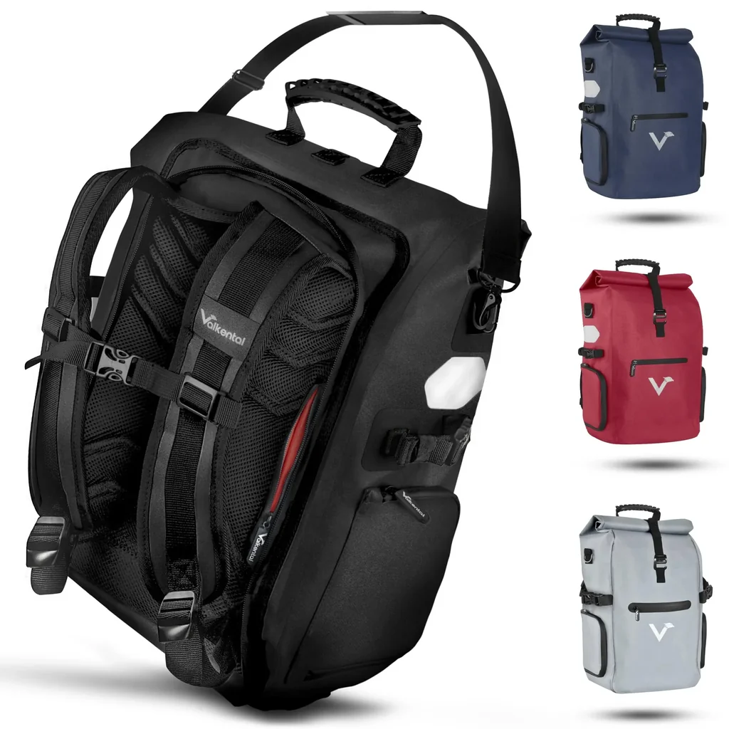 ValkPro 3 in 1 Fahrradtasche, Grau reflektierend