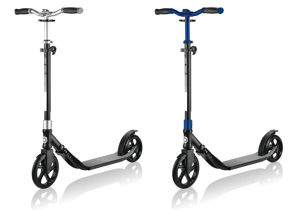 ONE NL 205-180 DUO Tretroller, 205/180 mm, ABEC 7, höhenverstellbar, Klappmechanismus, dunkelblau