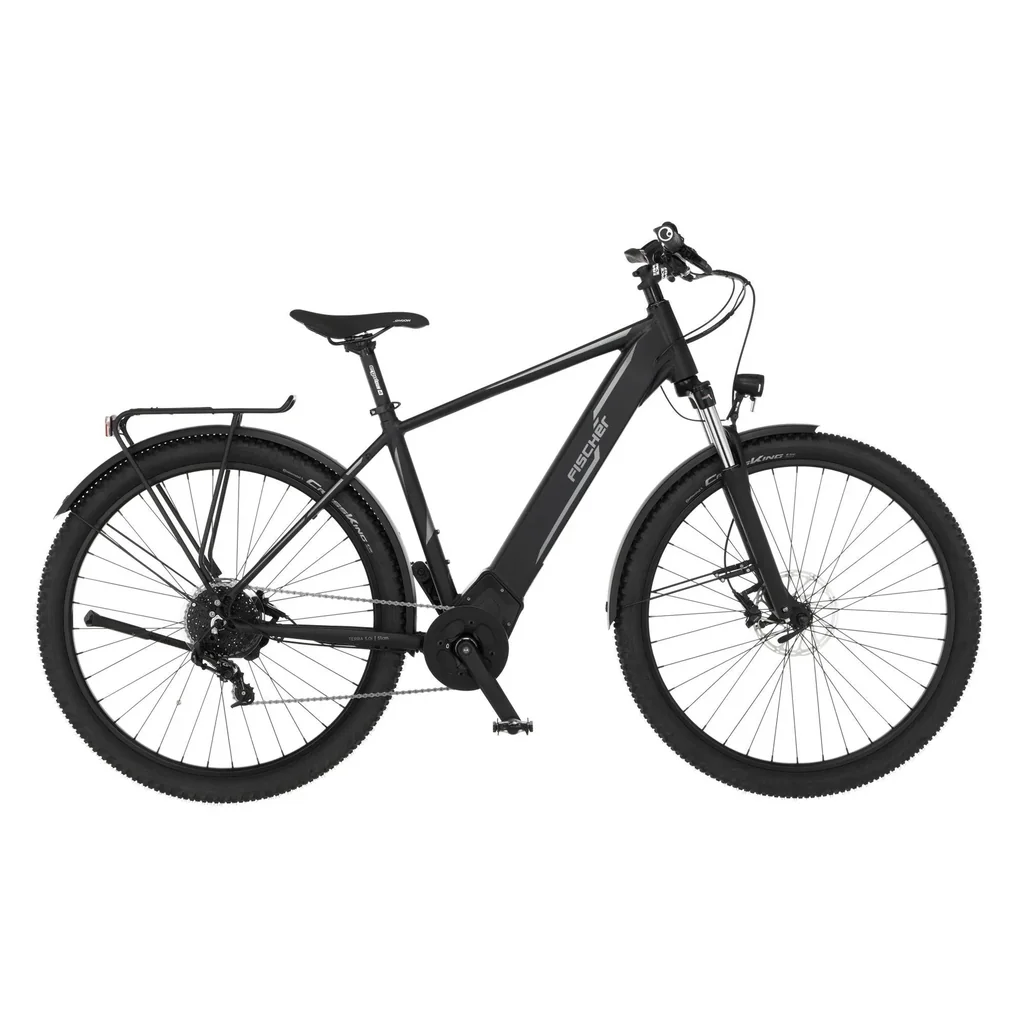 Herren E-Bike ATB, 29 Zoll, Rahmengröße 46cm, 10-Gang Kettenschaltung, schwarz matt, TERRA 5.0i