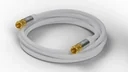 SAT Antennenkabel 135 dB, 4x geschirmt, 3 m, Weiß - vergoldet, F-Stecker > F-Stecker (70606)