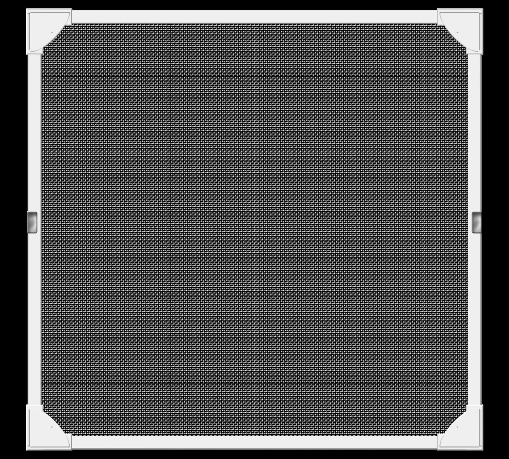 Fliegengitter-Magnetrahmen mit Fiberglasgewebe, Farbe weiß, 120 x 120 cm