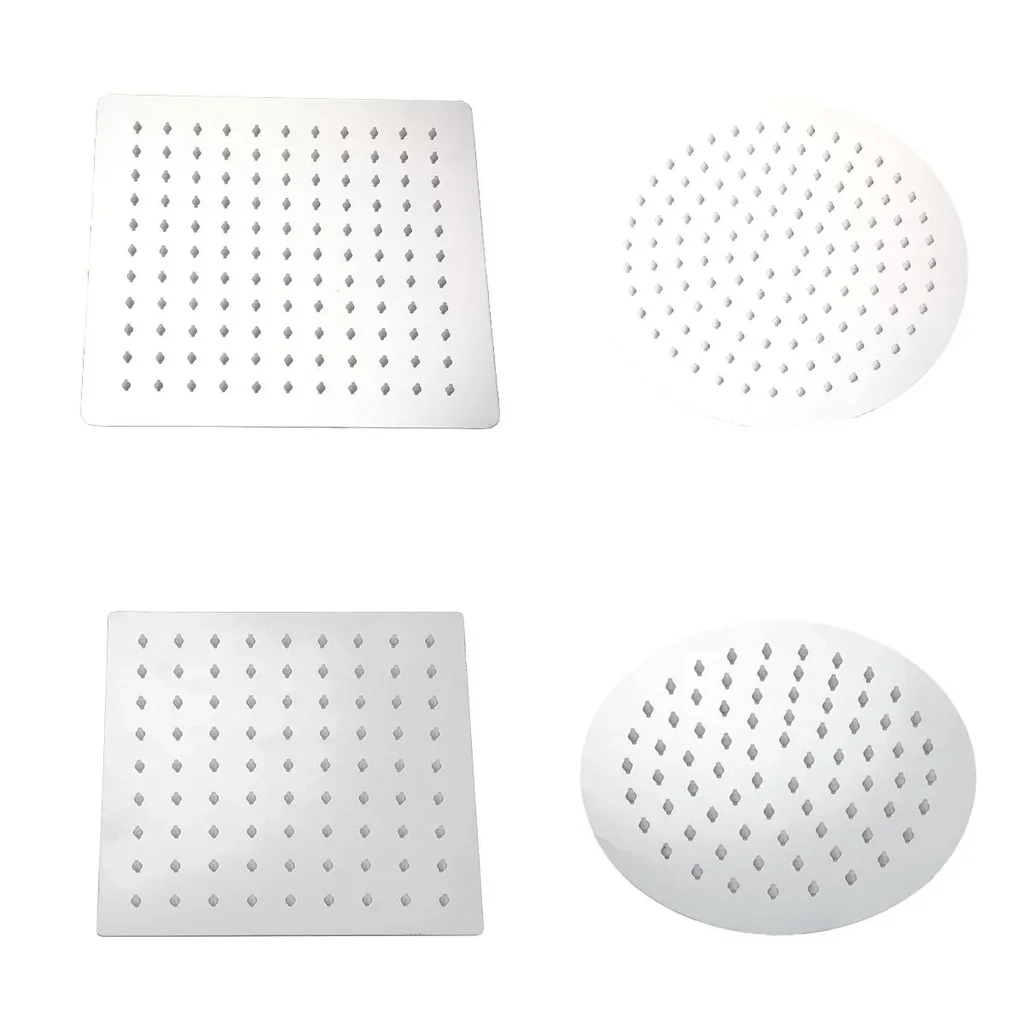 Duschkopf Kopfbrause 25x25 cm Regendusche aus Edelstahl mit 1 Strahlart G1/2 individuell einsetzbar