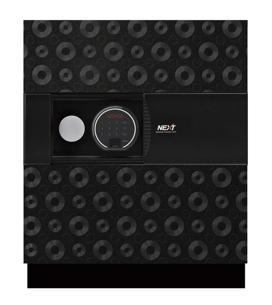 Dokumentenschutztresor NEXT, Außenmaße 580 x 500 x 545 mm, schwarz