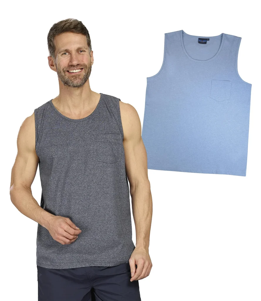 Tank Top, Farbe marine/melange, Gr.M