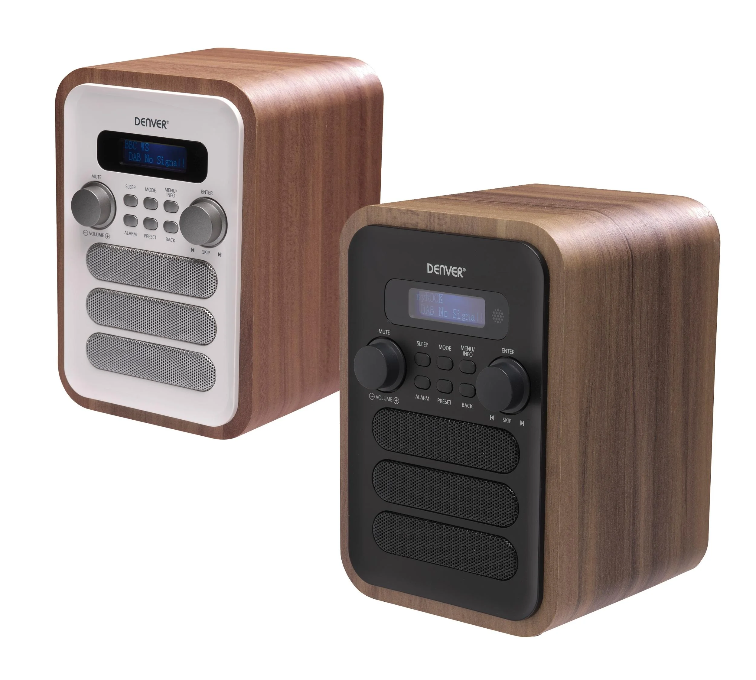 Radio mit elegantem Holz Design und Bluetooth Funktion, grau