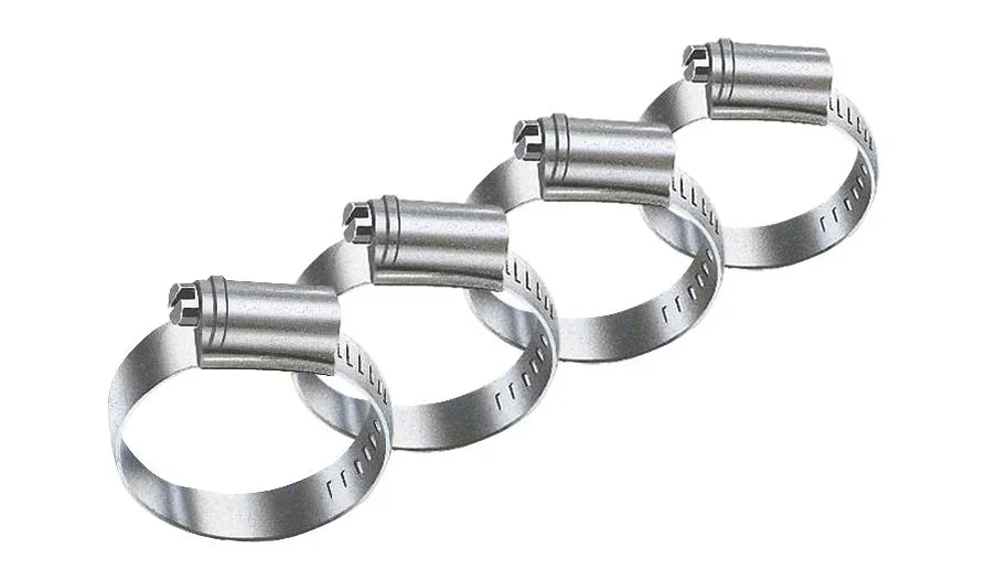 Schlauchschelle, verzinkt, Bandbreite 9 mm (W1), Spannbereich 35-50 mm - 4 Stück