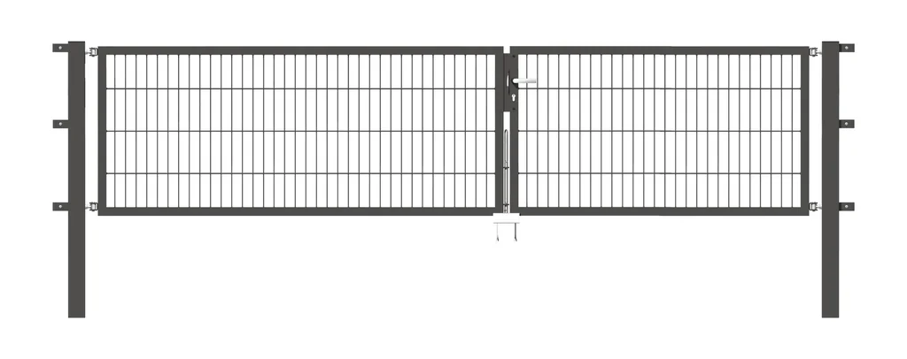Doppeltor Flexo mit Zubehör, anthrazit, Breite 350 cm, Höhe 80 cm, PF: 80x80 cm