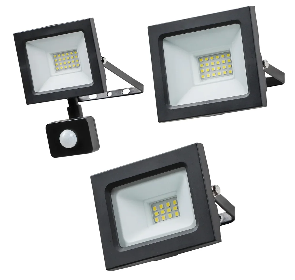 LED Außenstrahler mit Bewegungsmelder schwarz, 20W - 1500 Lumen