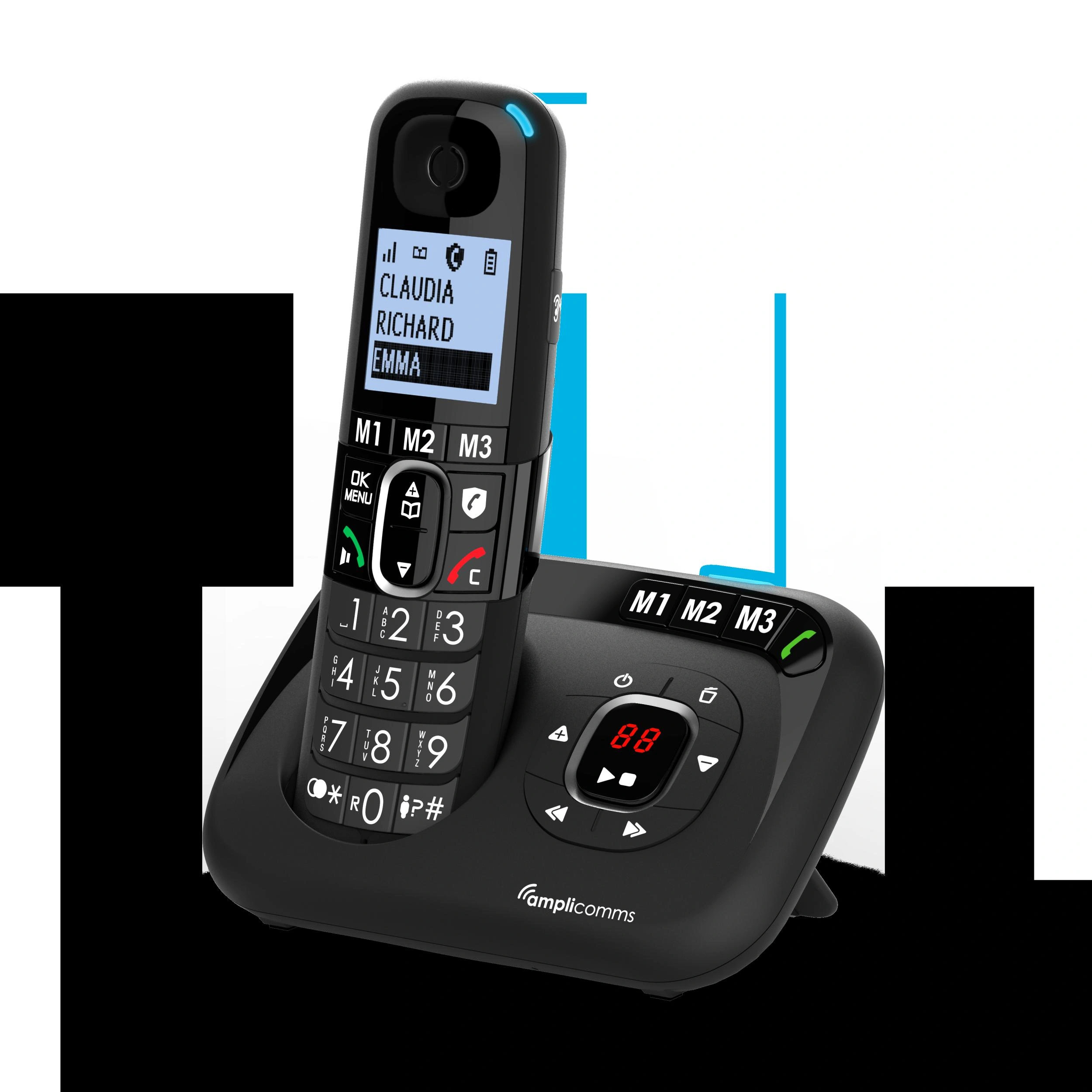 Schnurlos Großtastentelefon mit Anrufbeantworter