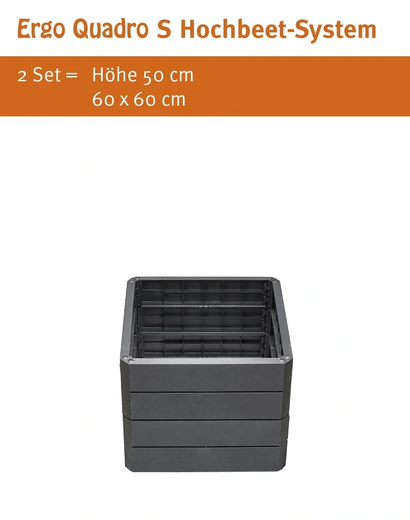 Hochbeet-System Stone "Ergo Quadro", Größe S