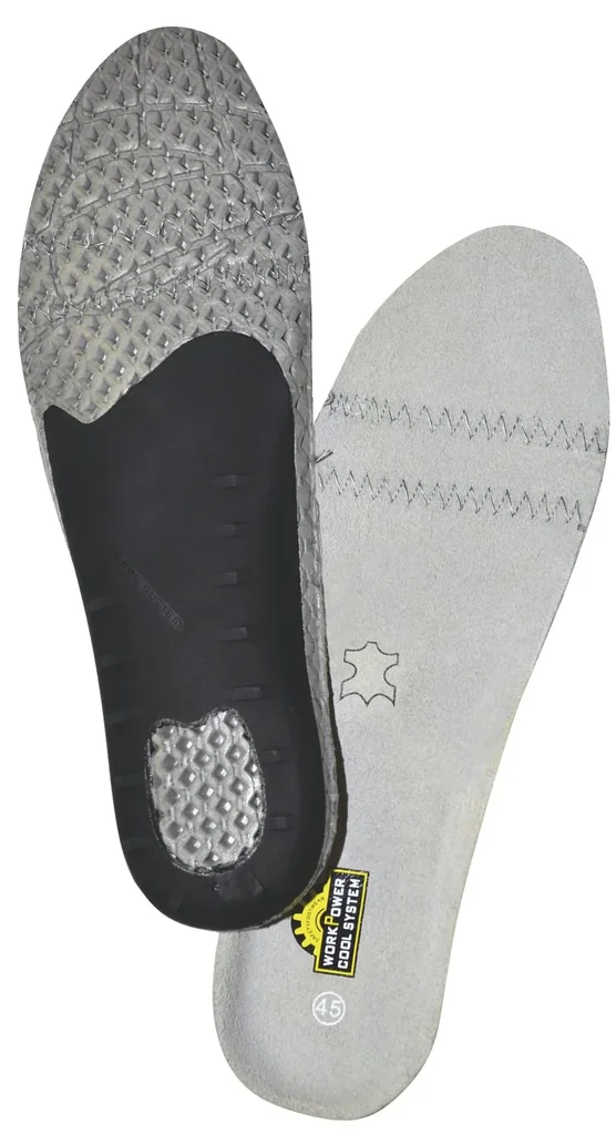 Ledereinlegesohle, Farbe schwarz/grau, Gr.40