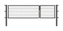 Doppeltor Flexo , anthrazit, Breite 100 + 200 cm, Höhe 120 cm