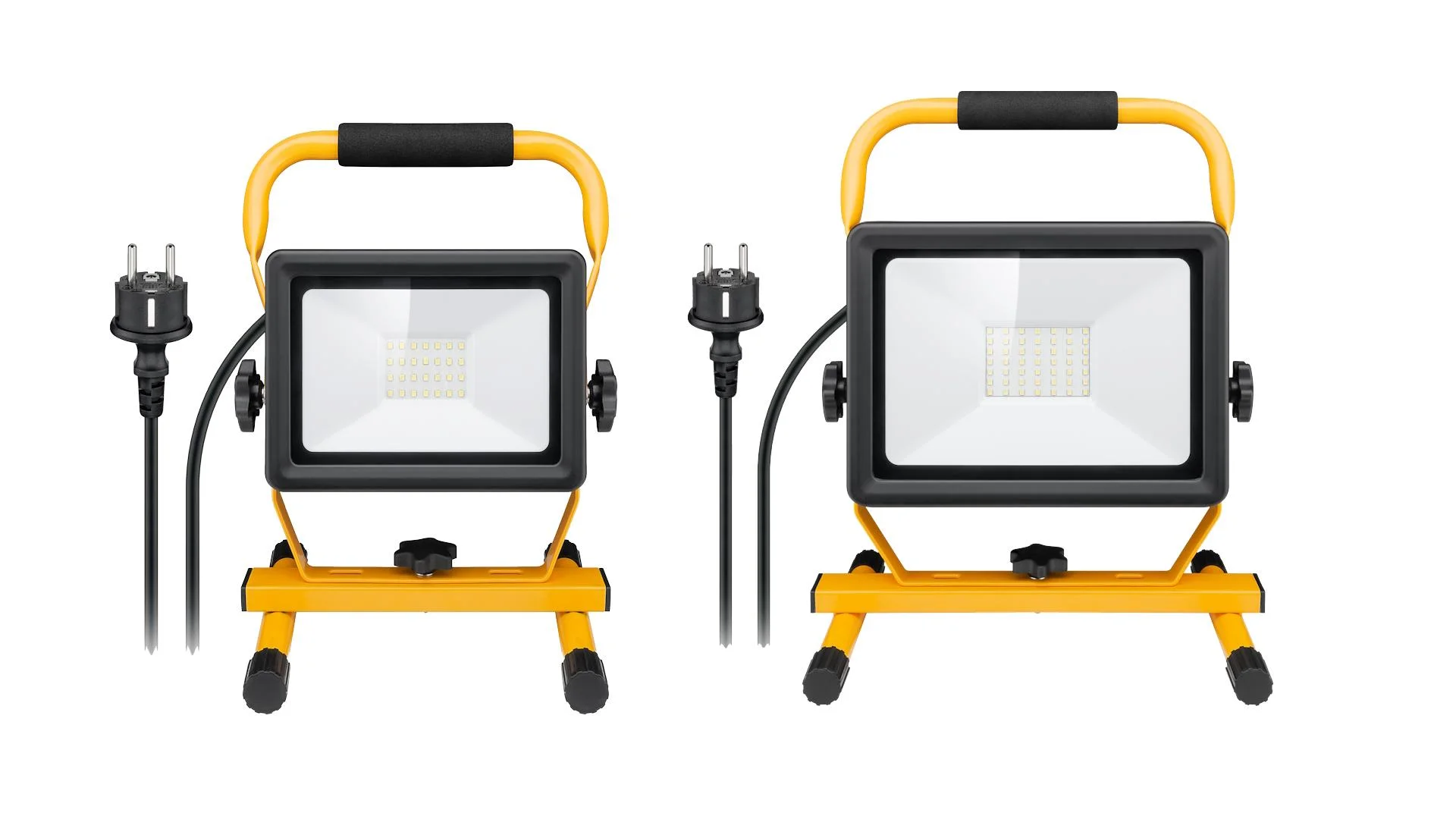 LED-Baustrahler mit Standfuß, verschiedene Ausführungen